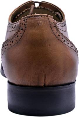 Hirel's Mens Leather Brogues Lace Up Shoes