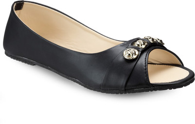 

Tryfeet Black Open Toe Bellies For Women(Black