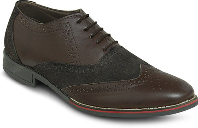 

Get Glamr Stylish Brogues Corporate Casuals For Men(Brown