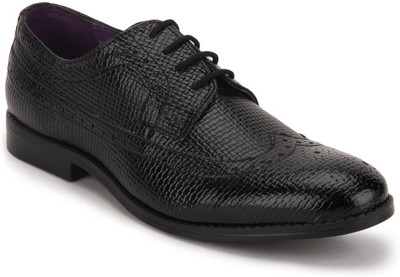 

Knotty Derby Oliver Longwing Brogue Lace Up For Men(Black