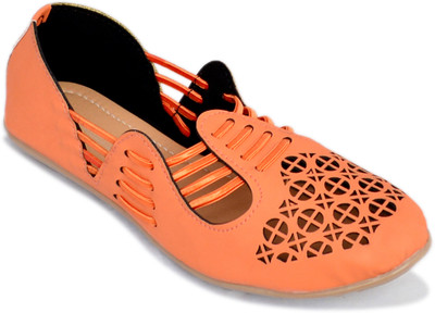 

Myra Laser Cut Bellies For Women(Orange