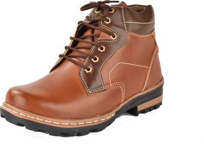 

Levanse High ankle Boots For Men(Tan, Matte tan