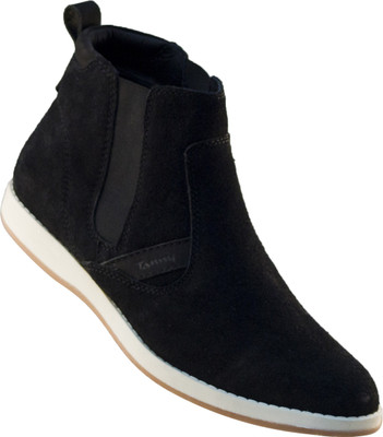 

Tanny Shoes Leather Casual Boots For Men(Black)