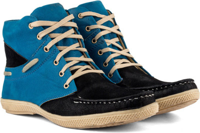 Golden Sparrow Ankle Casuals For Men(Black, Blue)