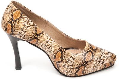 Marc Loire Marc Loire Women's Animal Printed Beige Slip-on Heels ...