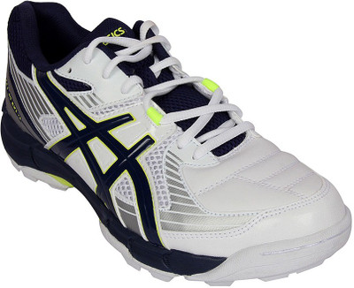 

Asics Gel-Peake 4 Men Cricket Shoes For Men(White, Blue, Silver, Green), White/indigo blue/silver