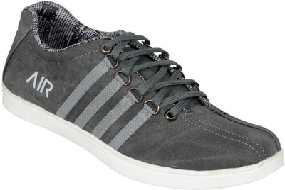 

Ztoez Grey Canvas Shoes For Men(Grey