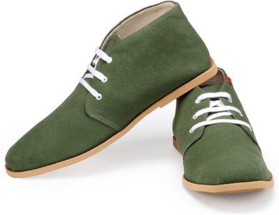 

FUNK Bozo Olive Green Canvas Shoes For Men(Olive