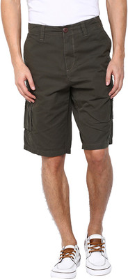 56% OFF on Flying Machine Solid Men's Green Basic Shorts 56% OFF on Flying Machine Solid Men's Green Basic Shorts