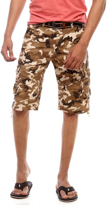 

Sports 52 Wear Printed Men's Multicolor Cargo Shorts, Cream
