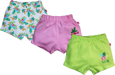 

FS Mini Klub Short For Girls Printed Cotton Linen Blend, Cotton Nylon Blend, Cotton Linen Blend(Pink, Pack of 3
