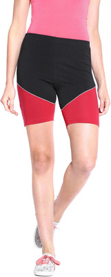 

Espresso Solid Women's Red Basic Shorts