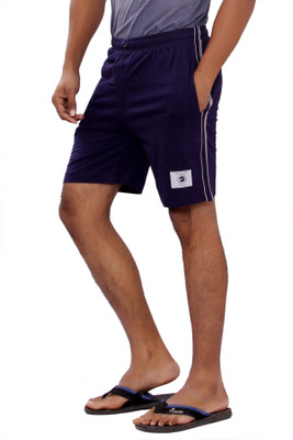 

JT International Solid Men Blue Sports Shorts