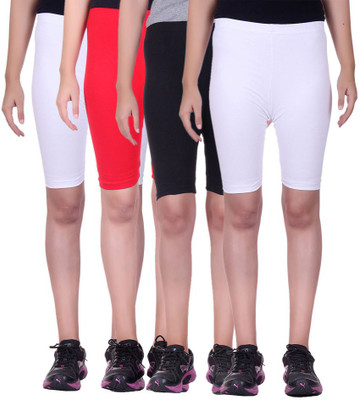 

Alisha Solid Women's Multicolor Cycling Shorts, Black;red;white