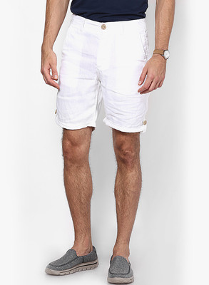 

Jack & Jones Solid Men's White Denim Shorts