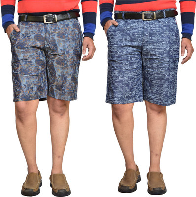 BRITISH TERMINAL Printed Men Multicolor Bermuda Shorts