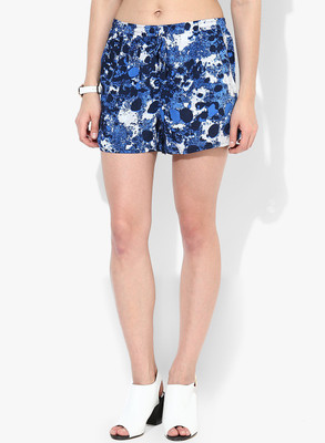 

Only Printed Women's Blue Basic Shorts, Mood indigo