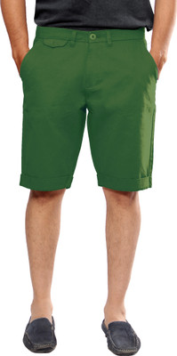 

Uber Urban Solid Men's Green Basic Shorts