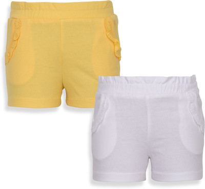 

Mothercare Short For Girls Solid Cotton Linen Blend, Cotton Nylon Blend, Cotton Linen Blend(White, Pack of 2, Multi