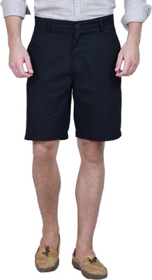 Forest Club Solid Men's Black Basic Shorts