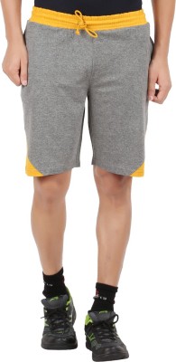 CHECKERSBAY Solid Men Grey Sports Shorts