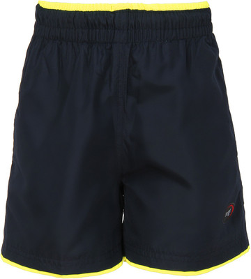 Berge Short For Boys Solid Polyster Cotton Blend(Blue, Navy yellow