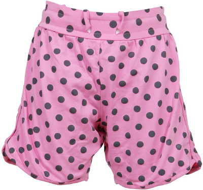 Trmpi Short For Girls Cotton Linen Blend, Cotton Nylon Blend, Cotton Linen Blend(Pink, Pack of 1