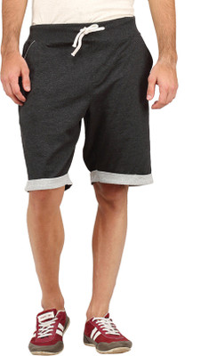 

Campus Sutra Solid Men Grey Sports Shorts, Charcoal