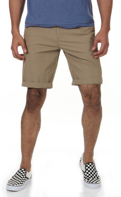 

Shapes Solid Men's Beige Chino Shorts, Khaki