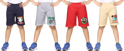 

Dongli Short For Boys Printed Cotton Linen Blend, Cotton Nylon Blend, Cotton Linen Blend(Dark Blue, Combo color