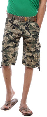

Sports 52 Wear Printed Men's Multicolor Cargo Shorts, L.green