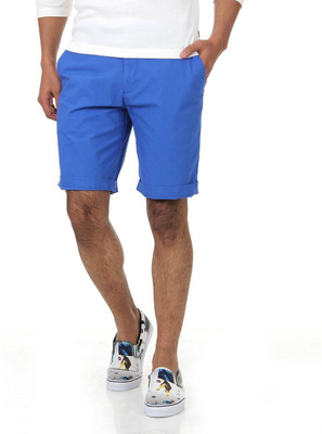 

Shapes Solid Men's Blue Chino Shorts, Dark blue