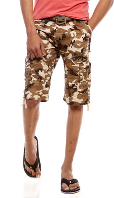 

Sports 52 Wear Printed Men's Multicolor Cargo Shorts, Cream