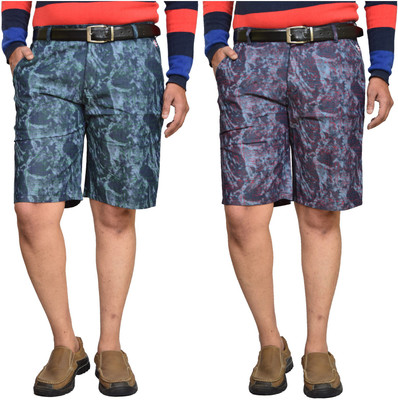 BRITISH TERMINAL Printed Men Multicolor Bermuda Shorts