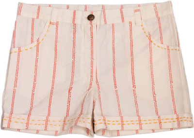 

Nana Short For Girls Cotton Linen Blend, Cotton Nylon Blend, Cotton Linen Blend(White, Pack of 1