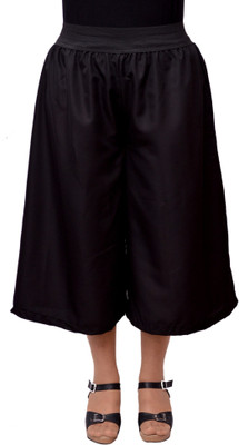 

V3ishop Solid Women's Black Culotte Shorts