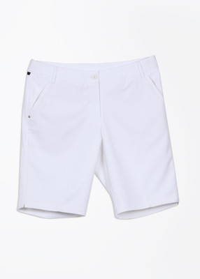 PUMA Solid Women White Basic Shorts