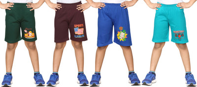 

Dongli Short For Boys Cotton Linen Blend, Cotton Nylon Blend, Cotton Linen Blend(Dark Green, Pack of 4, Combo color