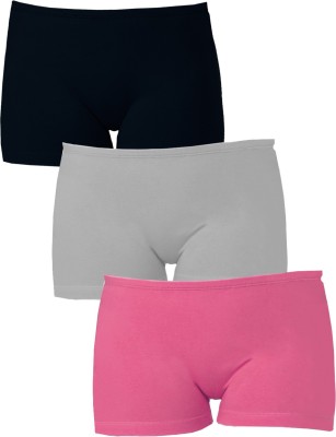 Softrose Solid Women Black, Pink, Grey Sports Shorts