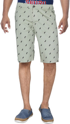

Clickroo Printed Men's Green Chino Shorts