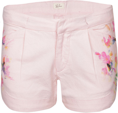 

Gini & Jony Short For Girls Solid Cotton Linen Blend, Cotton Nylon Blend, Cotton Linen Blend(Pink, Pack of 1, Veiled rose(c402)