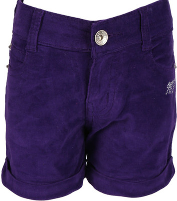 

Miloni Short For Girls Solid Cotton Linen Blend, Cotton Nylon Blend, Cotton Linen Blend(Purple, Pack of 1