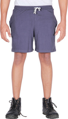 Frang Solid Men Blue Bermuda Shorts
