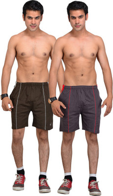 Vego Self Design Men Multicolor Basic Shorts