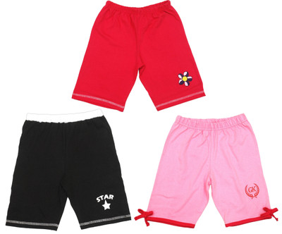 

Gkidz Short For Girls Self Design Cotton(Multicolor, Pink