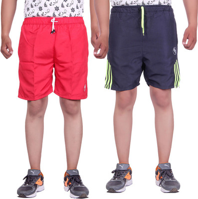 

Belmarsh Solid Men's Multicolor Sports Shorts, Navy;red
