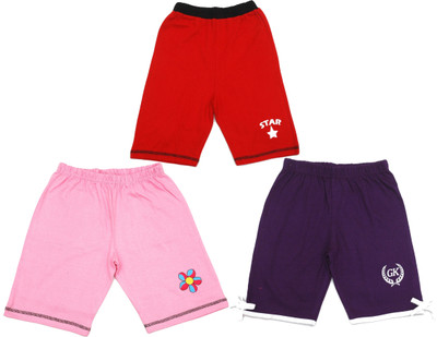 

Gkidz Short For Girls Cotton(Multicolor, Pack of 3, Black