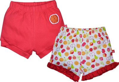 

FS Mini Klub Short For Girls Printed Cotton Linen Blend, Cotton Nylon Blend, Cotton Linen Blend(Red, Pack of 2