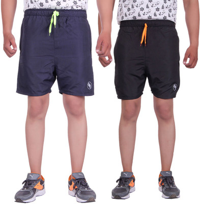 

Belmarsh Solid Men's Multicolor Sports Shorts, Black;navy