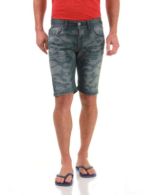 

Jack & Jones Printed Men's Blue Basic Shorts, Blue denim